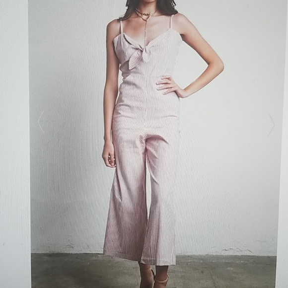 Stripe Smocking Back Jumpsuit - Picture 5 of 8